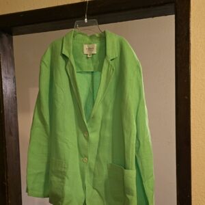 Velvet Bright Green Women's Blazer